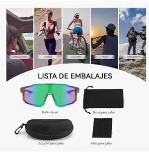 Foto 3 | Gafas Xtellar De Sol Deportivas Unisex Para Pescar Correr Y Viajar