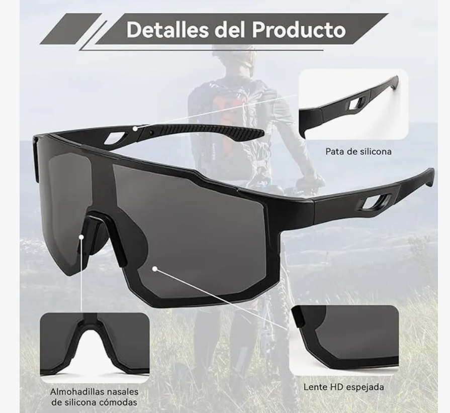 Foto 3 pulgar | Gafas Xtellar De Sol Deportivas Unisex Para Pescar  Correr Y Viajar