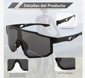 Foto 2 | Gafas Xtellar De Sol Deportivas Unisex Para Pescar Correr Y Viajar