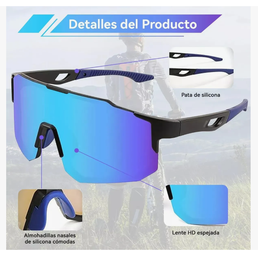 Foto 3 pulgar | Gafas Xtellar De Sol Deportivas Unisex Para Pescar  Correr Y Viajar