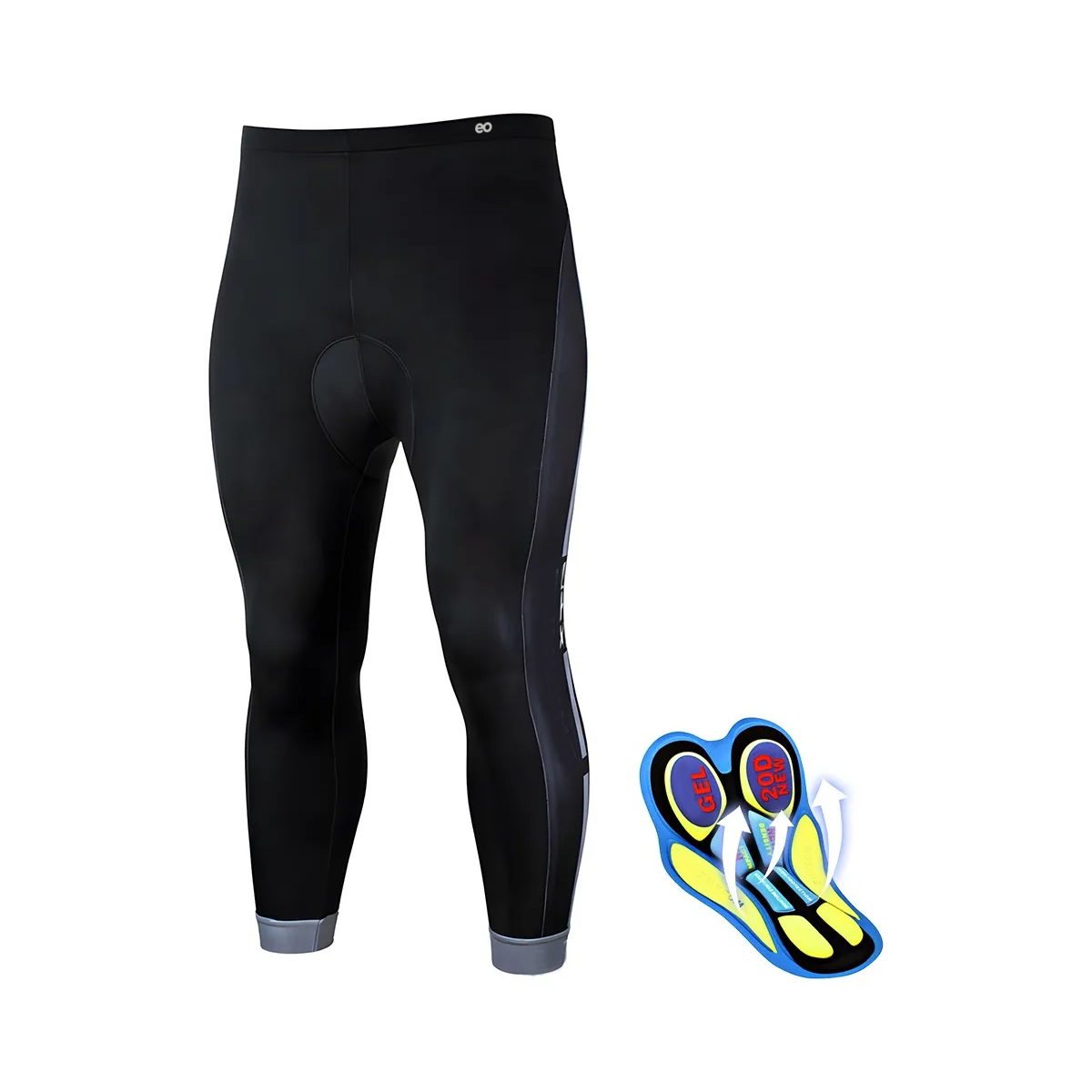 Foto 3 pulgar | Pantalones Ciclismo 4d Acolchado Talla M/g Eo Safe Imports Esi-20851 Negro