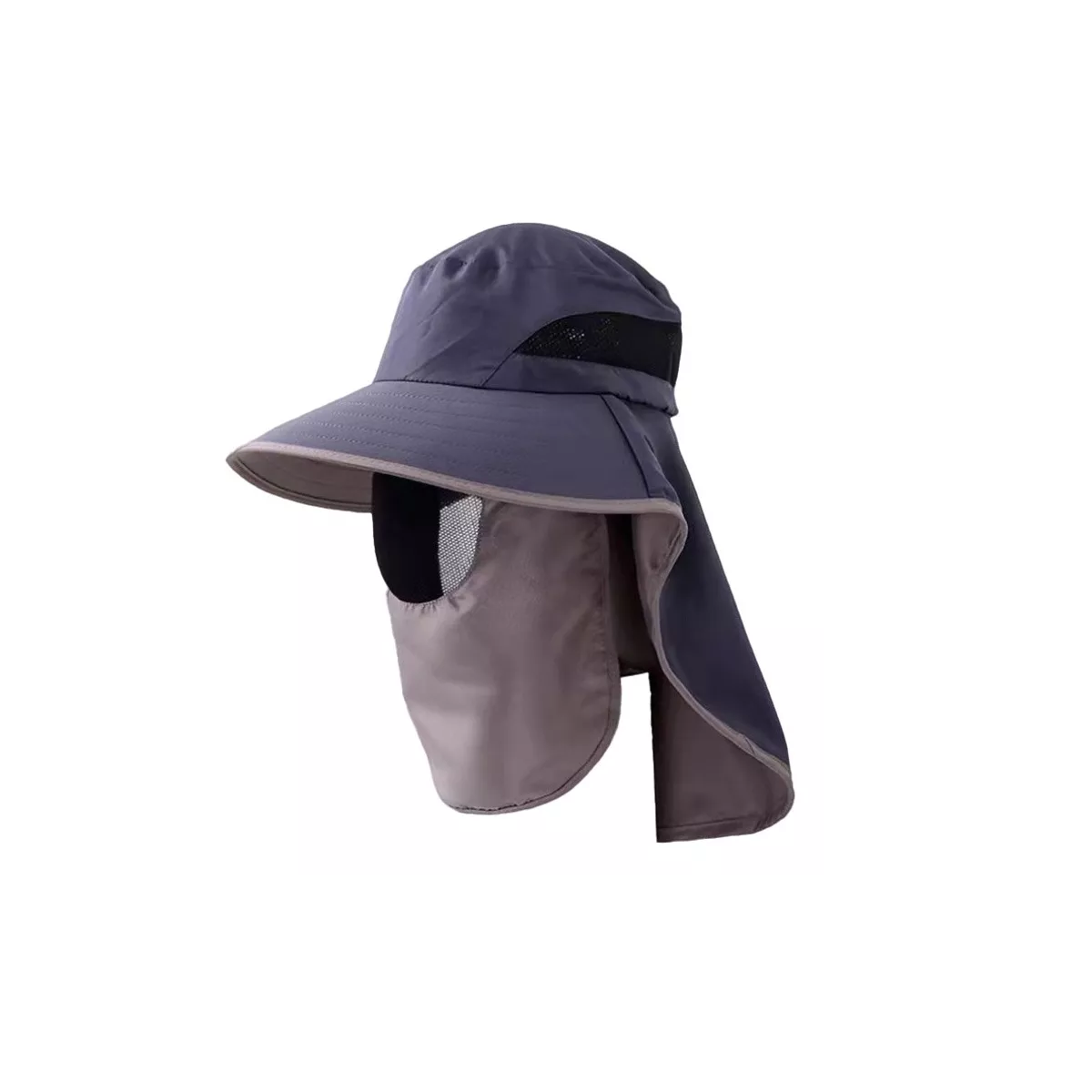 Sombrero de Pesca Protección de Cuello y Cara Eo Safe Imports Esi-10484 Gris Oscuro