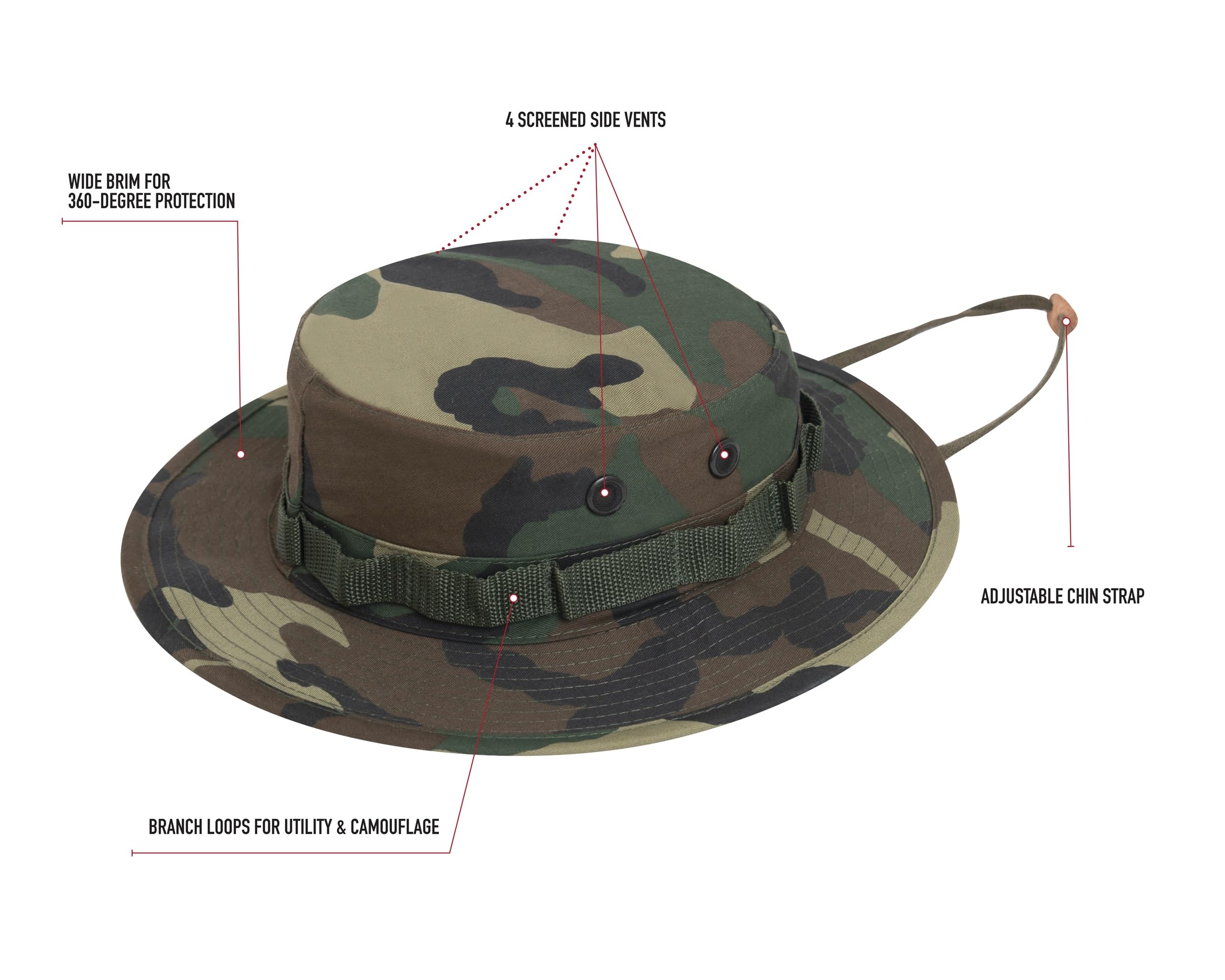 Foto 5 pulgar | Sombrero Boonie Rothco Ultimate Sun Defense Camuflaje Azul Cielo - Venta Internacional