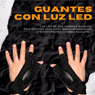 Foto 3 | Guante con Luz Led Seguridad Nocturna Multiuso Recargable Eo Safe Imports Esi-16856 Negro