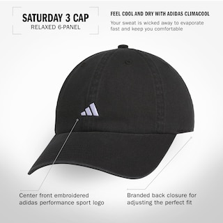 Foto 2 | Gorra Adidas Saturday 3 Para Mujer Negra/blanca - Venta Internacional.