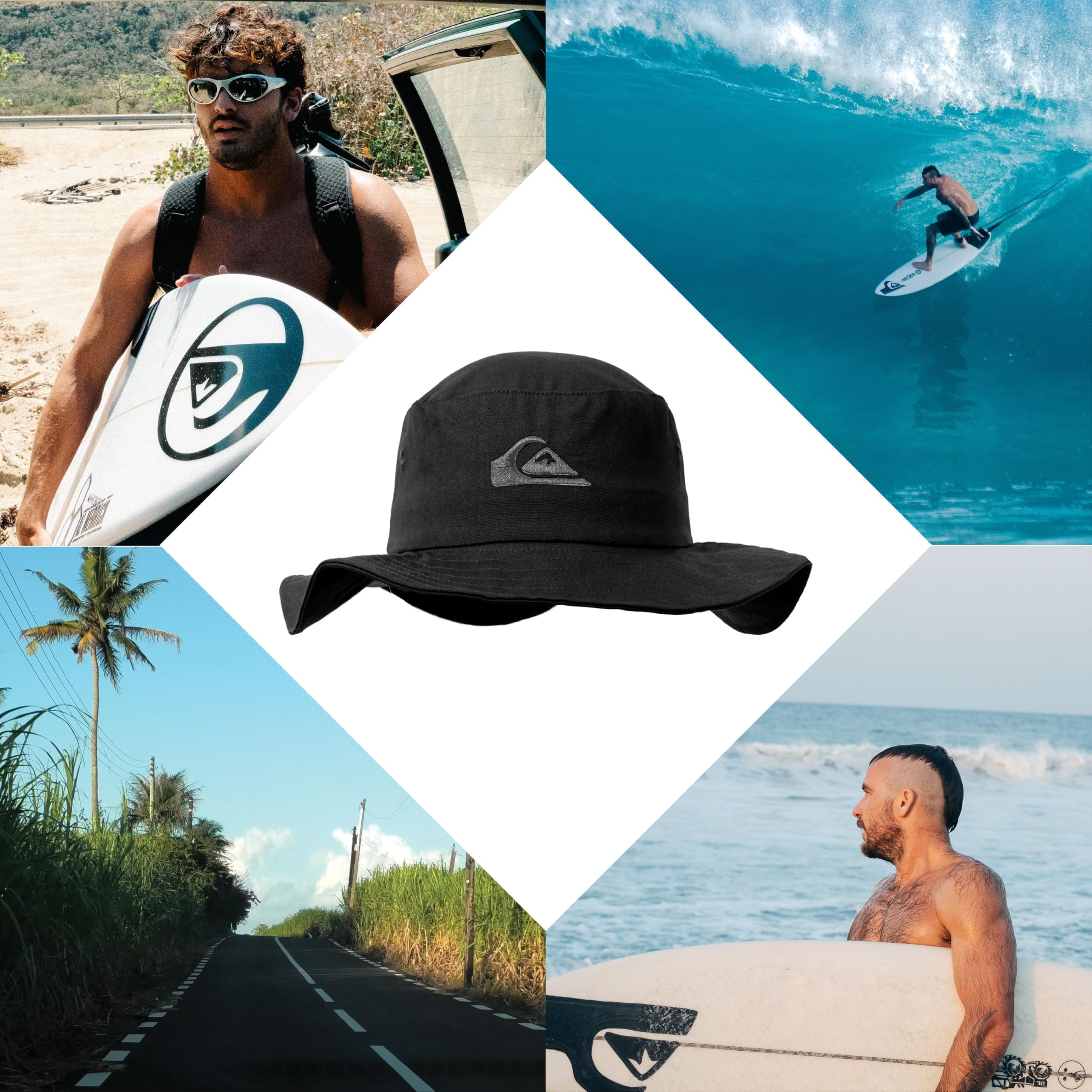 Foto 4 pulgar | Sombrero De Pescador Quiksilver Para Niños Bushmaster Sun Black - Venta Internacional.