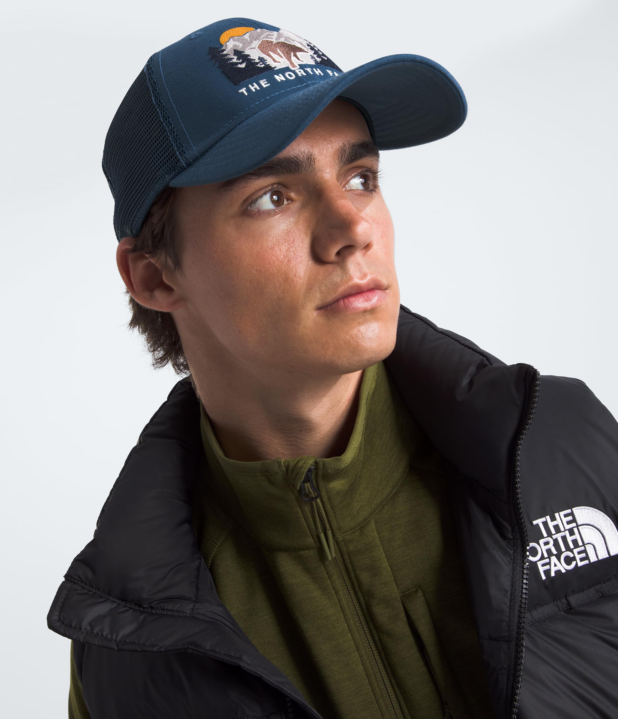 Foto 4 pulgar | Gorro The North Face Bordado Mudder Trucker Shady Blue - Venta Internacional.