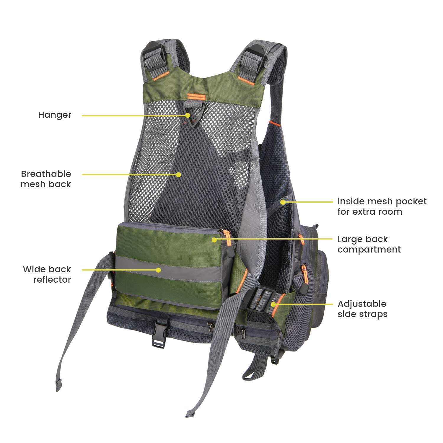 Foto 5 pulgar | Chaleco De Pesca Gonex Fly Para Hombre Y Mujer Con Múltiples Bolsillos - Venta Internacional.