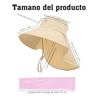 Foto 3 | Sombrero Con Visera, Protección Uv Unitalla Eo Safe Imports Esi-19700 Beige