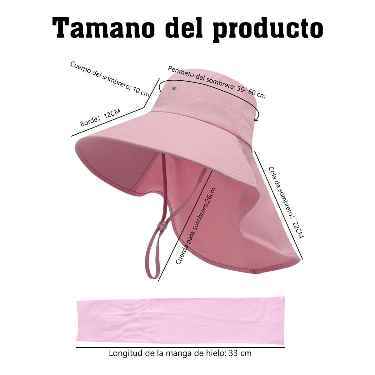 Foto 4 pulgar | Sombrero Con Visera, Protección Uv Unitalla Eo Safe Imports Esi-19701 Rosa