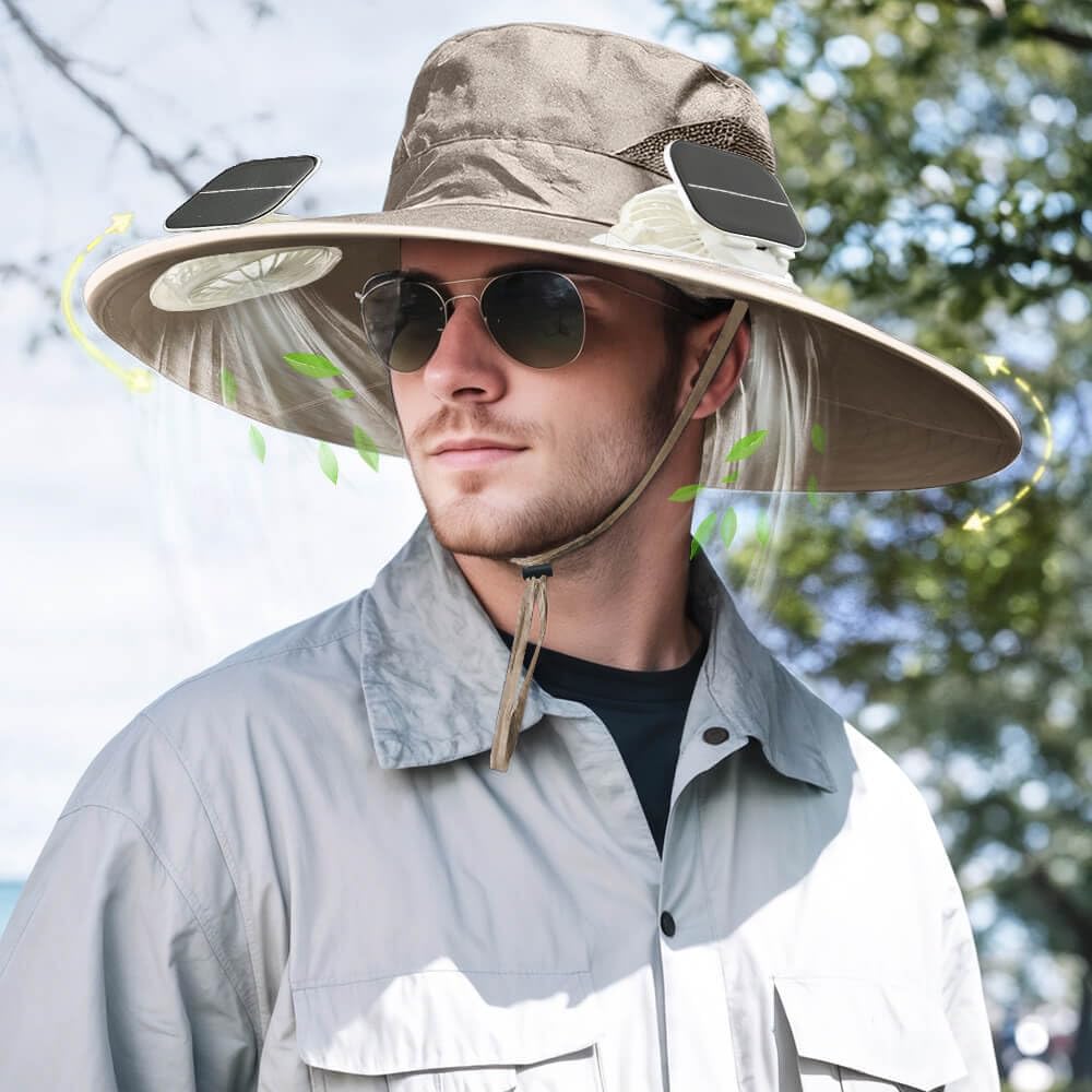 Foto 2 | Gorro De Ventilador Con Energía Solar Inkarts  Ala Ancha  Upf 50+ - Venta Internacional.