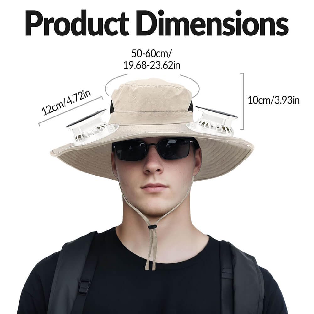 Foto 5 pulgar | Gorro De Ventilador Con Energía Solar Inkarts  Ala Ancha  Upf 50+ - Venta Internacional.