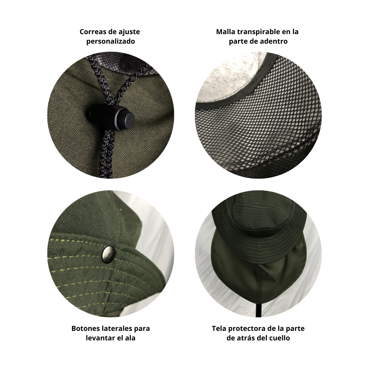 Foto 2 | Sombrero Pescador Para El Sol Mayoreo 1 Pieza Verde
