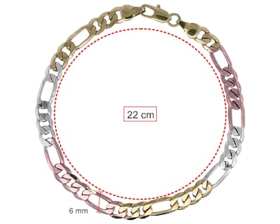 Foto 4 | Pulso 3x1 22cm Chapa de Oro de 18k Florentino Horoz Ch45