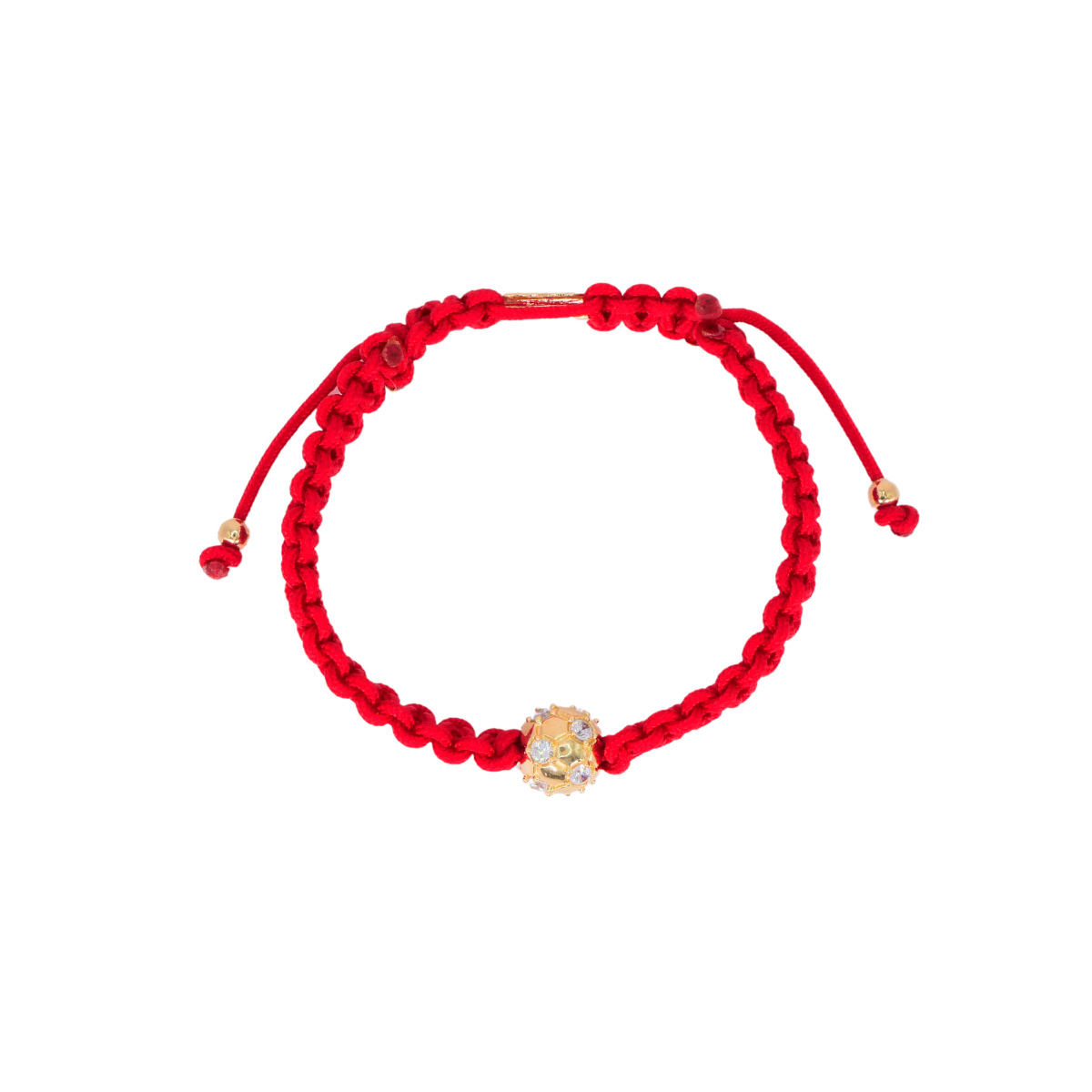 Pulsera Balón De Fútbol De Hilo Rojo