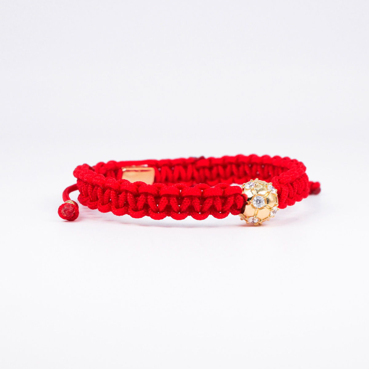 Foto 4 pulgar | Pulsera Balón De Fútbol De Hilo Rojo