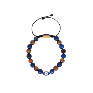 Foto 1 | Pulsera Ojo Turco Plata .925 Lapislázuli Y Ojo De Tigre