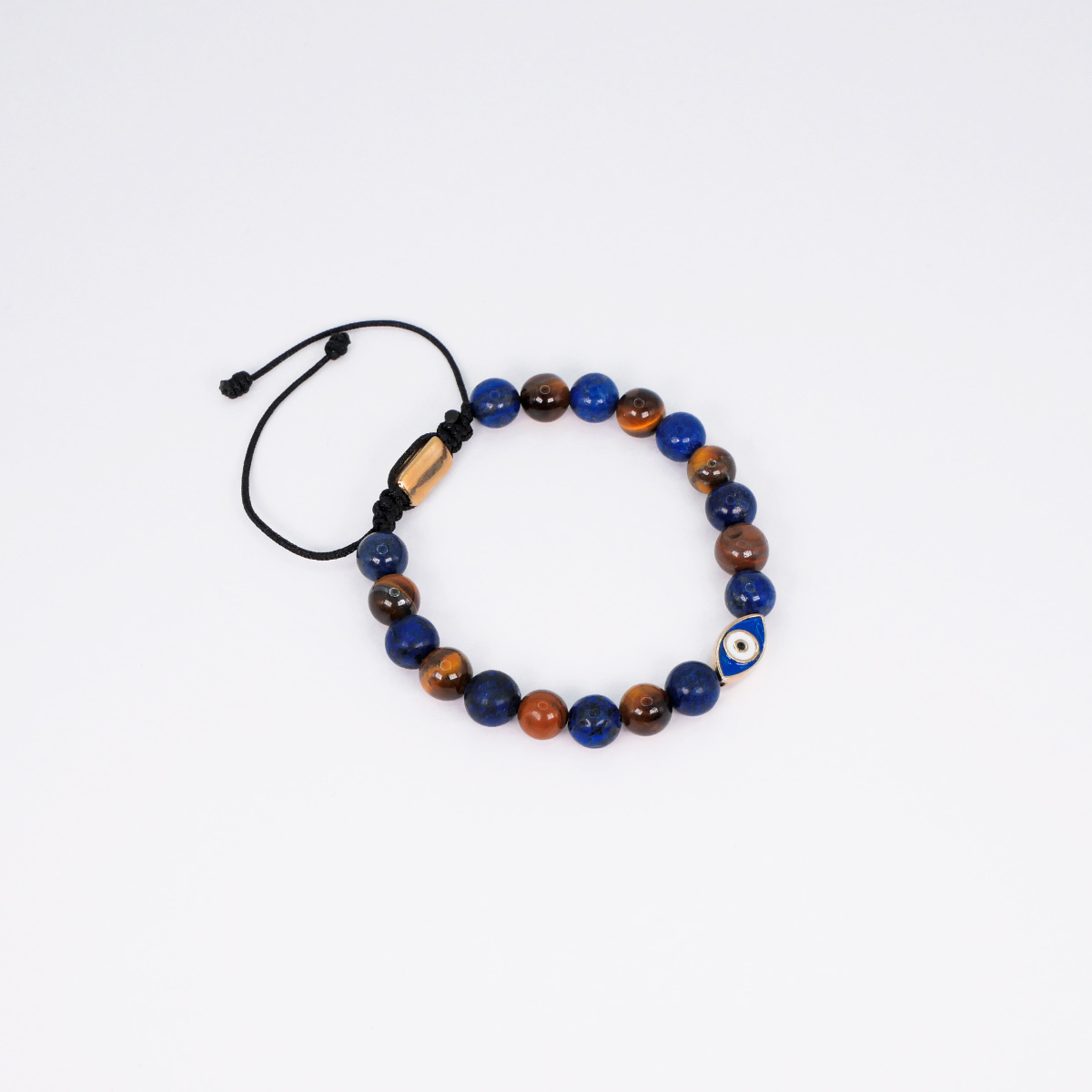 Foto 3 pulgar | Pulsera Ojo Turco Plata .925 Lapislázuli Y Ojo De Tigre