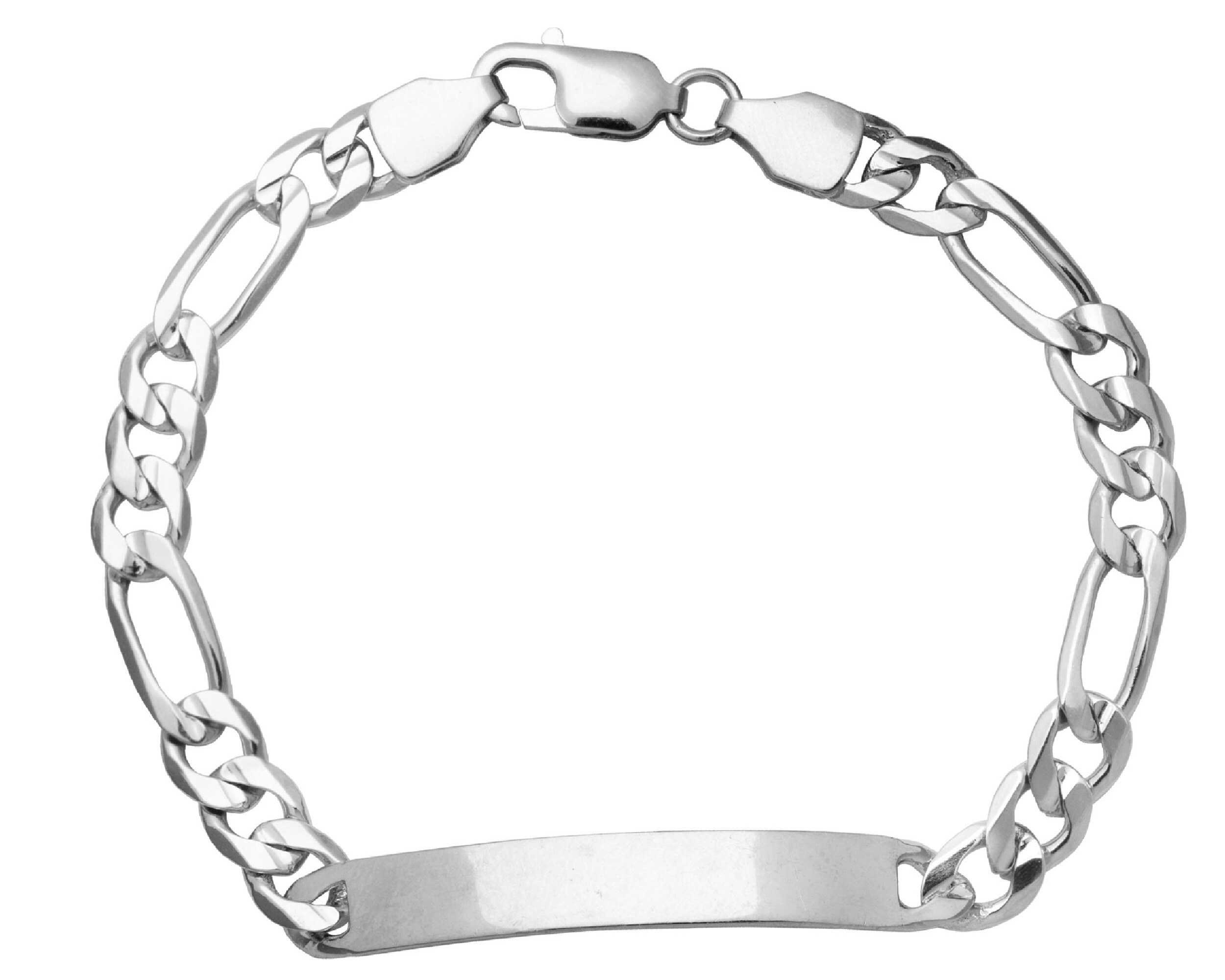 Esclava Placa 21cm Horoz Plata .925 Cp623 $1,599