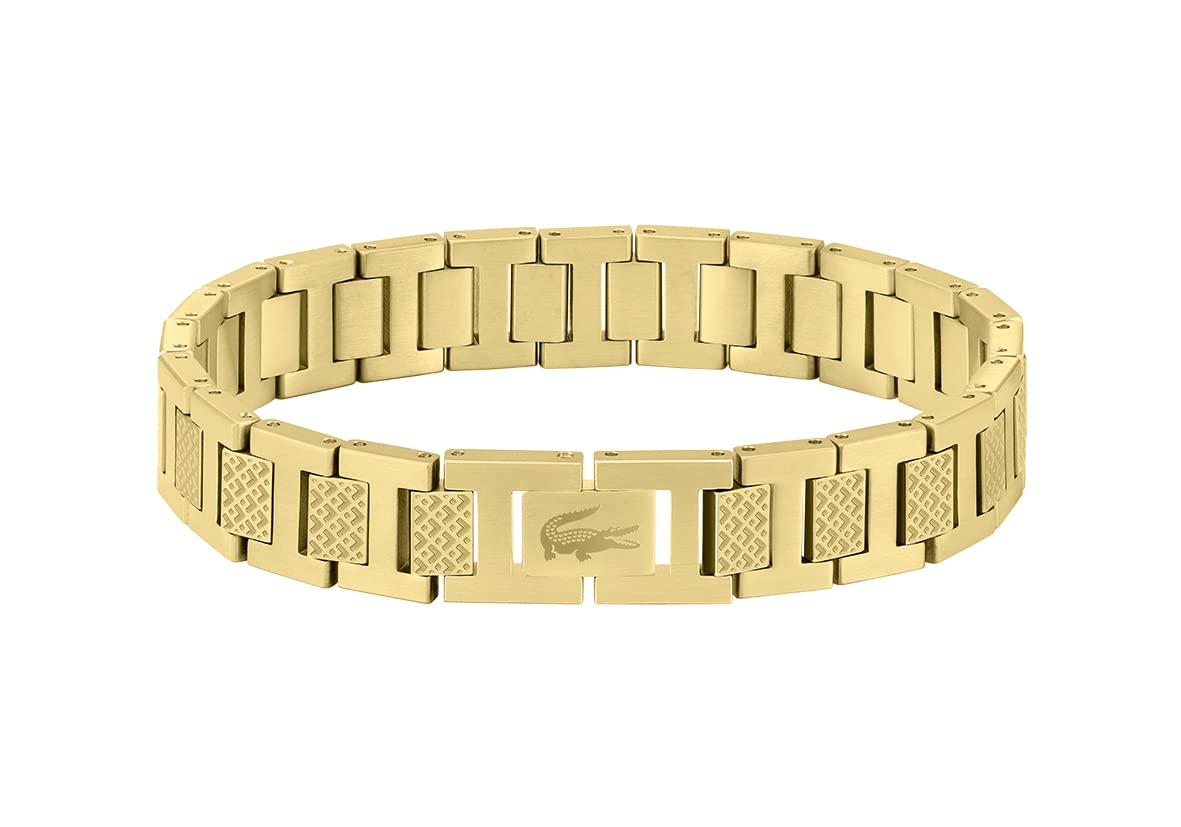 Foto 2 pulgar | Pulsera Lacoste Metropole De Acero Dorado Bañado En Iones Para Hombre - Venta Internacional.