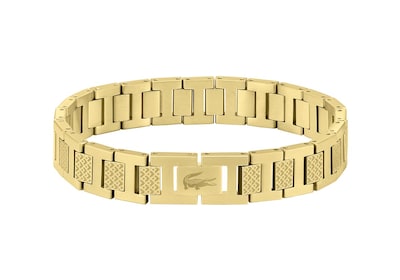 Foto 1 | Pulsera Lacoste Metropole De Acero Dorado Bañado En Iones Para Hombre - Venta Internacional.