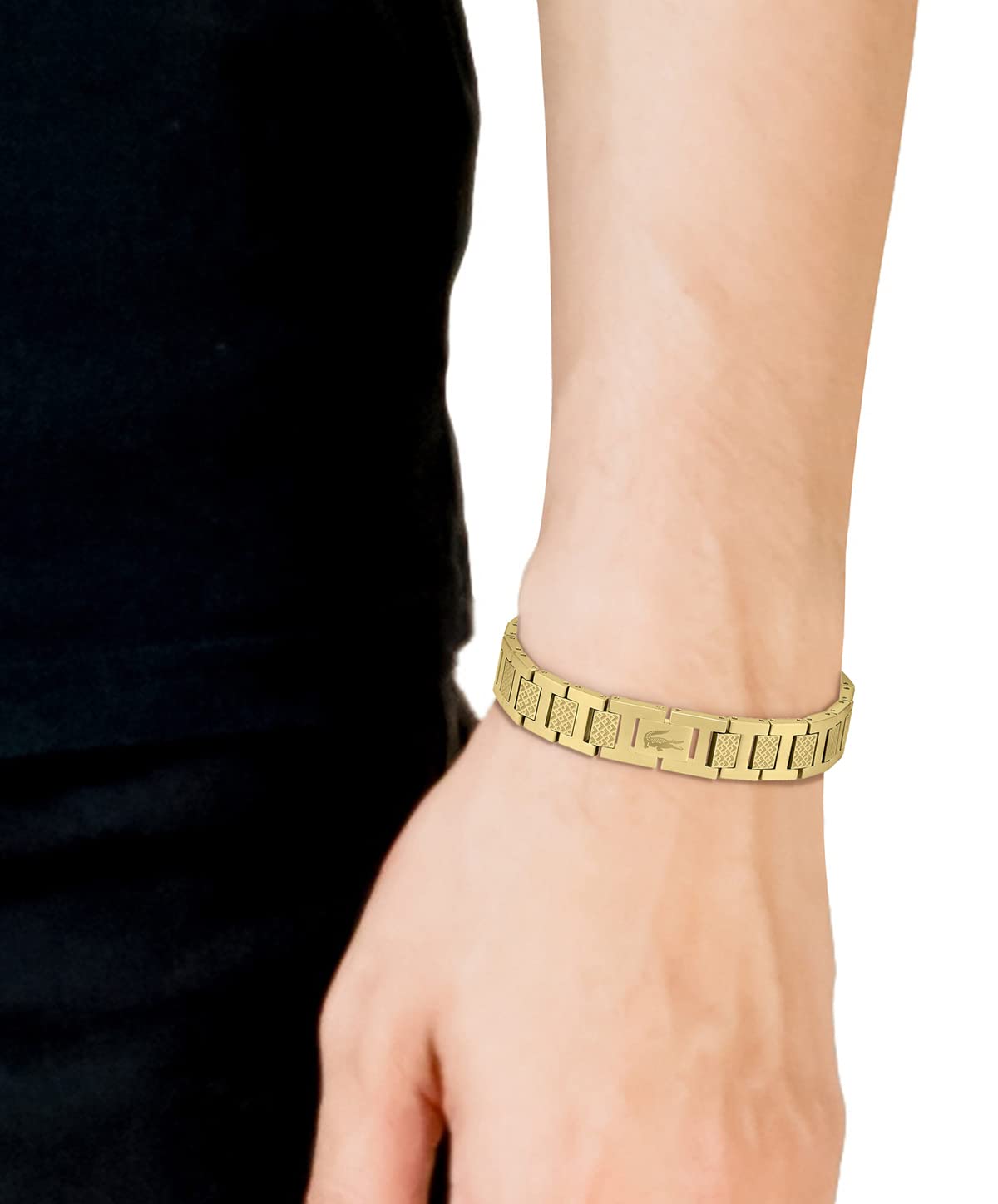 Foto 3 pulgar | Pulsera Lacoste Metropole De Acero Dorado Bañado En Iones Para Hombre - Venta Internacional.