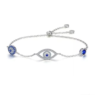 Foto 1 | Pulsera De Plata 925 Con Ojo Turco Y Plata De Mano 925 - Venta Internacional.