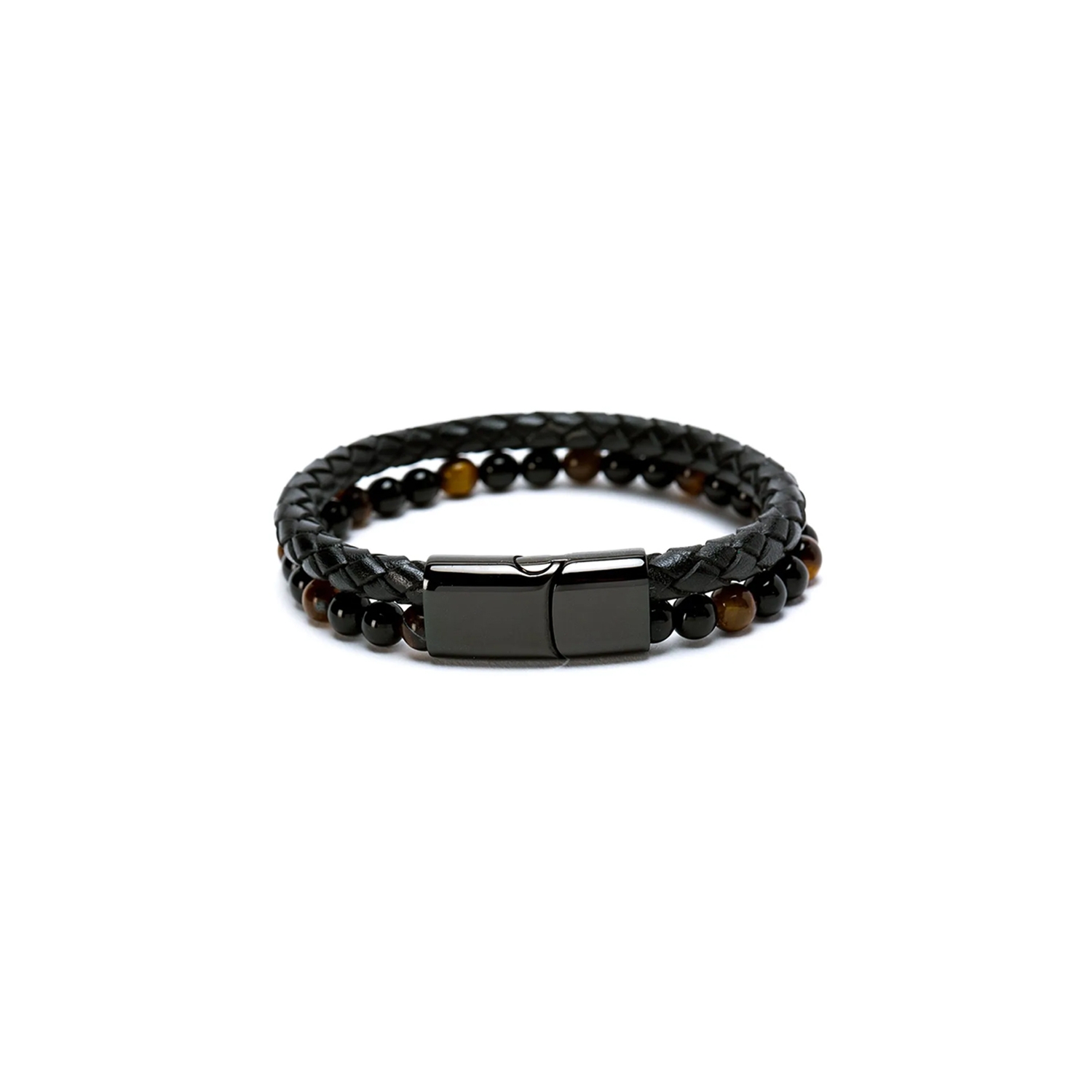 Foto 2 pulgar | Pulsera Juvenil Con Cierre Elegante De Cuero Con Piedra Para Hombre - Venta Internacional.