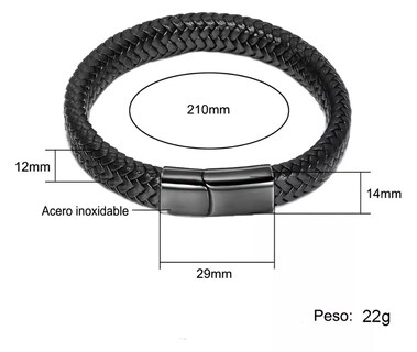 Foto 3 | Pulsera Trenzada Broche Magnético Color Café Xtellar