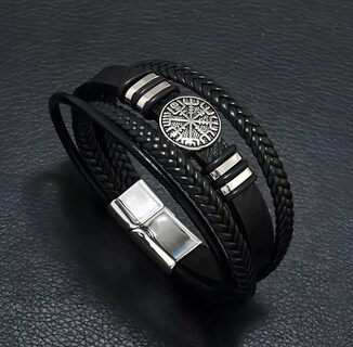 Foto 3 | Ulsera Cuero Vikinga Xtellar Color Negro