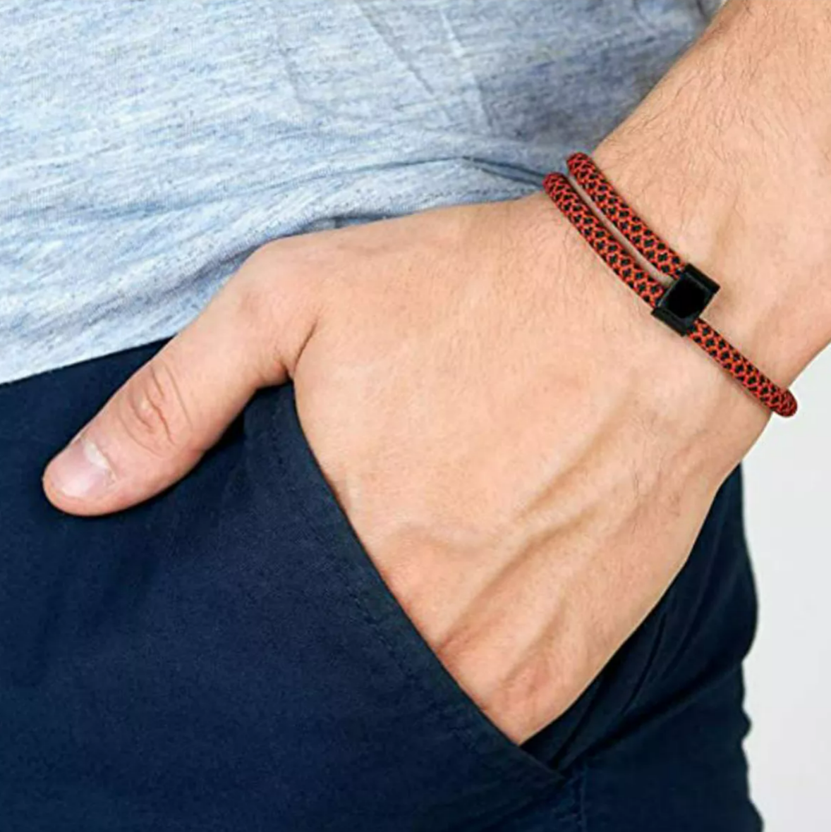 Foto 4 pulgar | Pulsera Nautica Ajustable Color Rojo Xtellar
