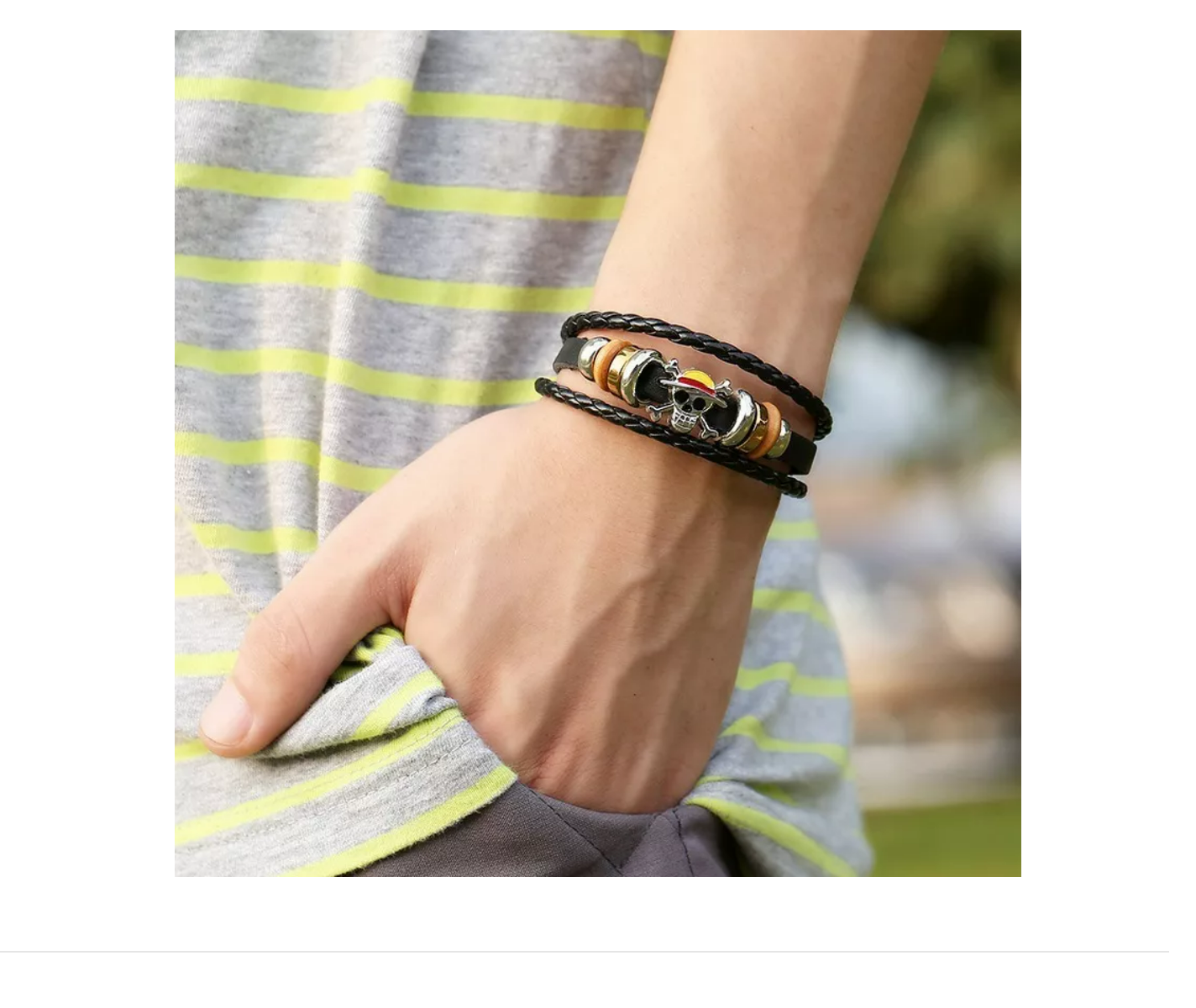 Foto 5 pulgar | Pulsera Monkey D. Luffy Cosplay Logotipo Anime One Piece Xtellar