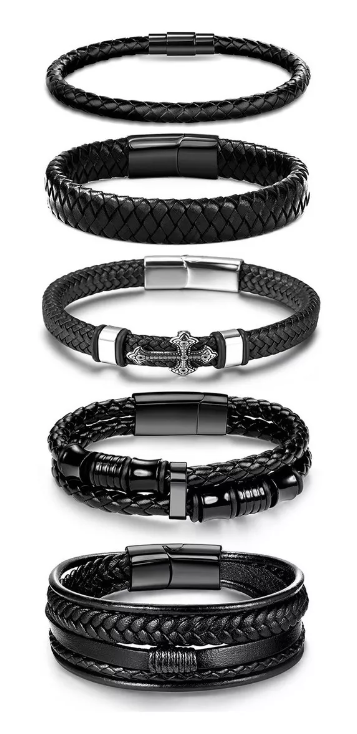 Foto 2 pulgar | Set De 5 Pulseras Xtellar Para Hombre Magnéticas