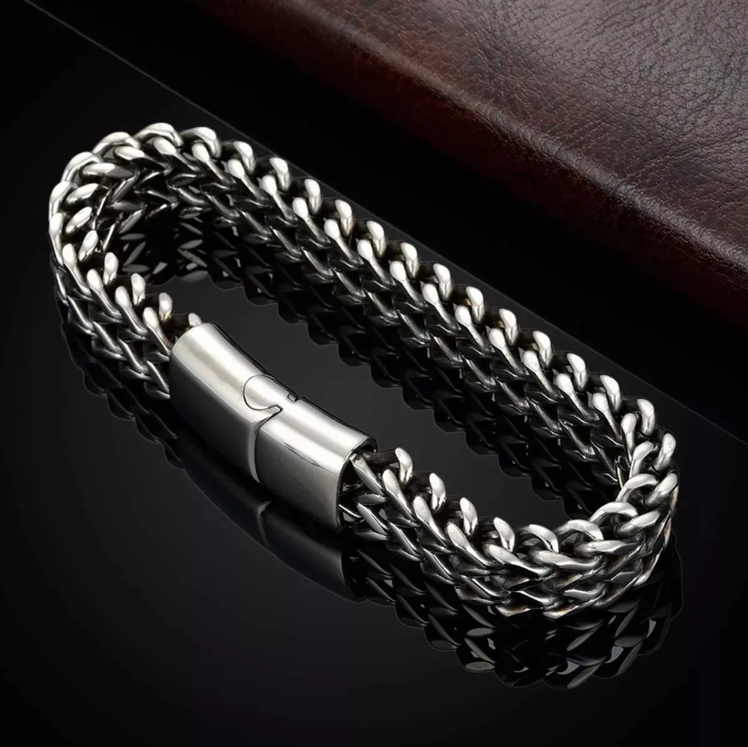 Foto 3 pulgar | Pulsera Cubana Xtellar De Acero Inoxidable Para Caballero Color Plata