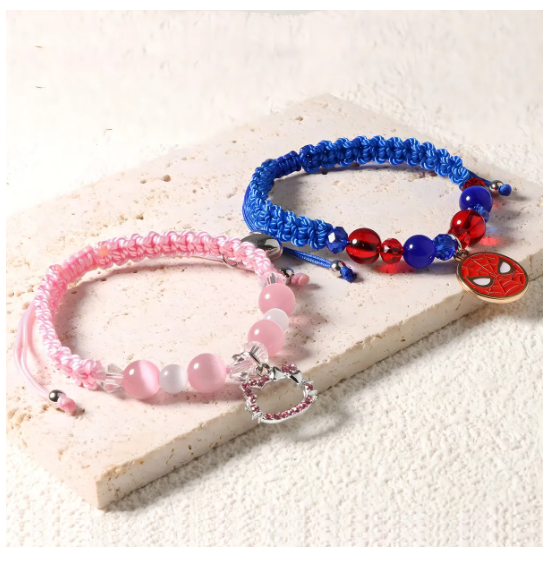 Foto 4 pulgar | Xtellar Spider Y Kitty Matching Friendship Bracelets For Best Friend Color Azul Grisáceo Juego De Pulseras Puls