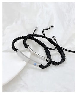 Foto 4 | 2 Pulseras Xtellar Trenzadas Acero Inoxidable Ajustables Parejas Color Plateado Largo 17 Cm