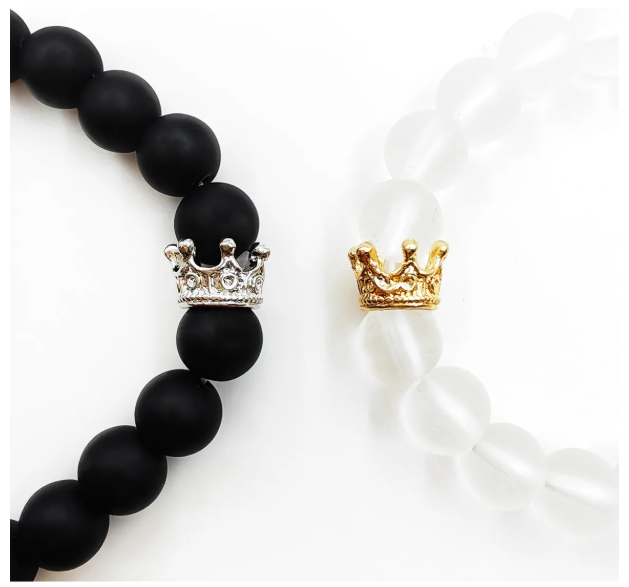 Foto 5 pulgar | 2pc Xtellar Pulseras Para Parejas Imán Brilla Oscuridad, Amor Eterno