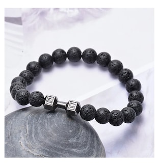 Foto 3 | Collar Xtellar con Dije Disco Pesas y Pulsera Mancuerna Acero Inoxidable Gym Fit Negro