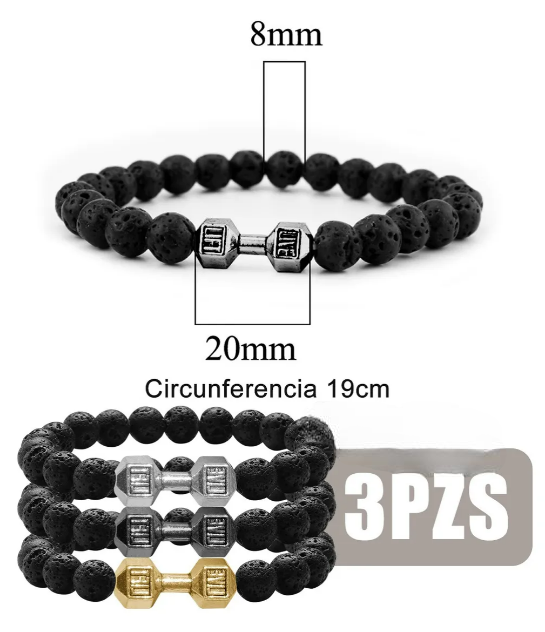 Foto 3 pulgar | 3pzs Xtellar Pulseras Gym Mancuerna Pesa Fitness