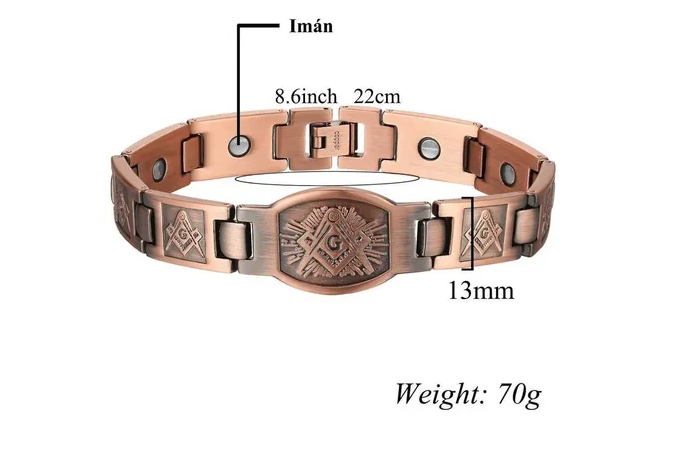Foto 3 pulgar | Pulsera Xtellar De Terapia De Cobre Puro Magnético De Neodimio