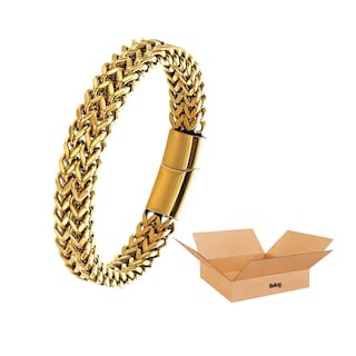 Foto 1 | Esclava Belug Oro Dos 21 Cm Filas De Acero Magnética Hebilla Para Hombre