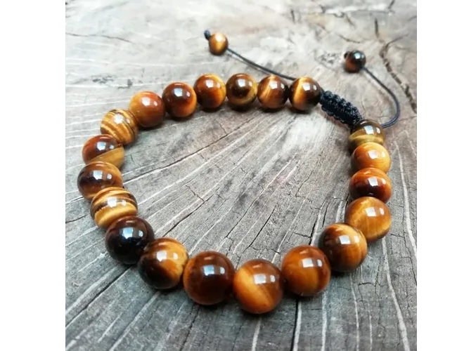 Foto 3 pulgar | Pulsera Xtellar Ojo De Tigre Cuarzo Ajustable Piedra Yoga Mal De Ojo