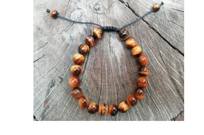 Foto 3 | Pulsera Xtellar Ojo De Tigre Cuarzo Ajustable Piedra Yoga Mal De Ojo