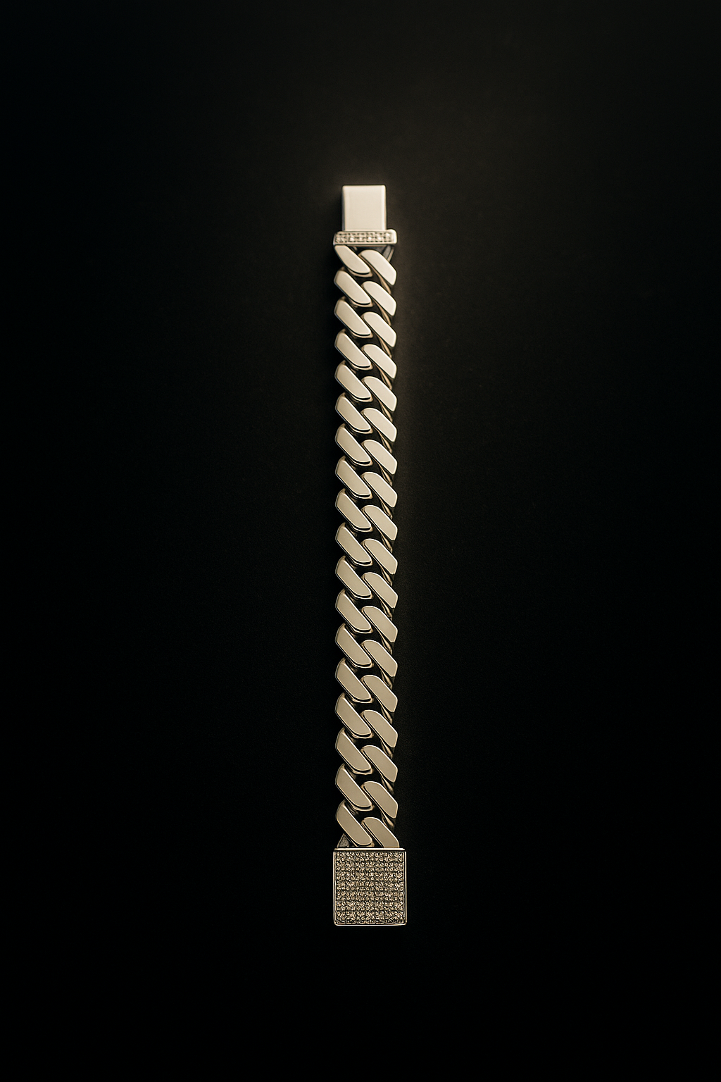 Foto 5 pulgar | Pulso Cubana Pulsera Plata .925 Moissanite - Ortiz Espinosa