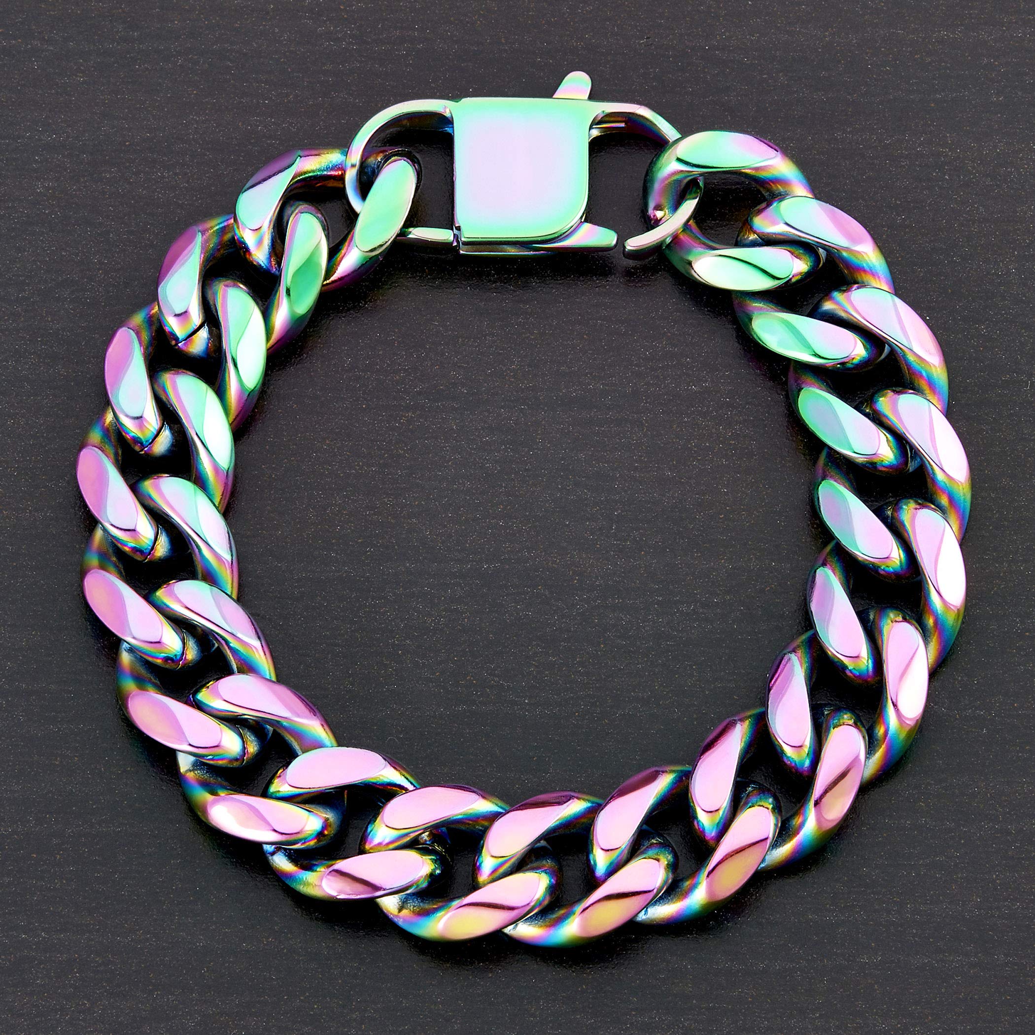 Foto 3 | Pulsera West Coast Jewelry Crucible De Acero Inoxidable Iridiscente - Venta Internacional.