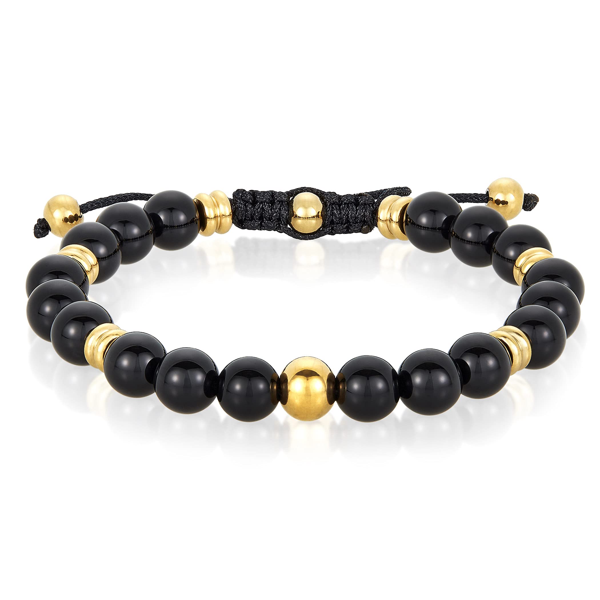 Foto 1 | Pulsera West Coast Jewelry Con Piedra De Ónix, Acero Chapado En Oro - Venta Internacional.