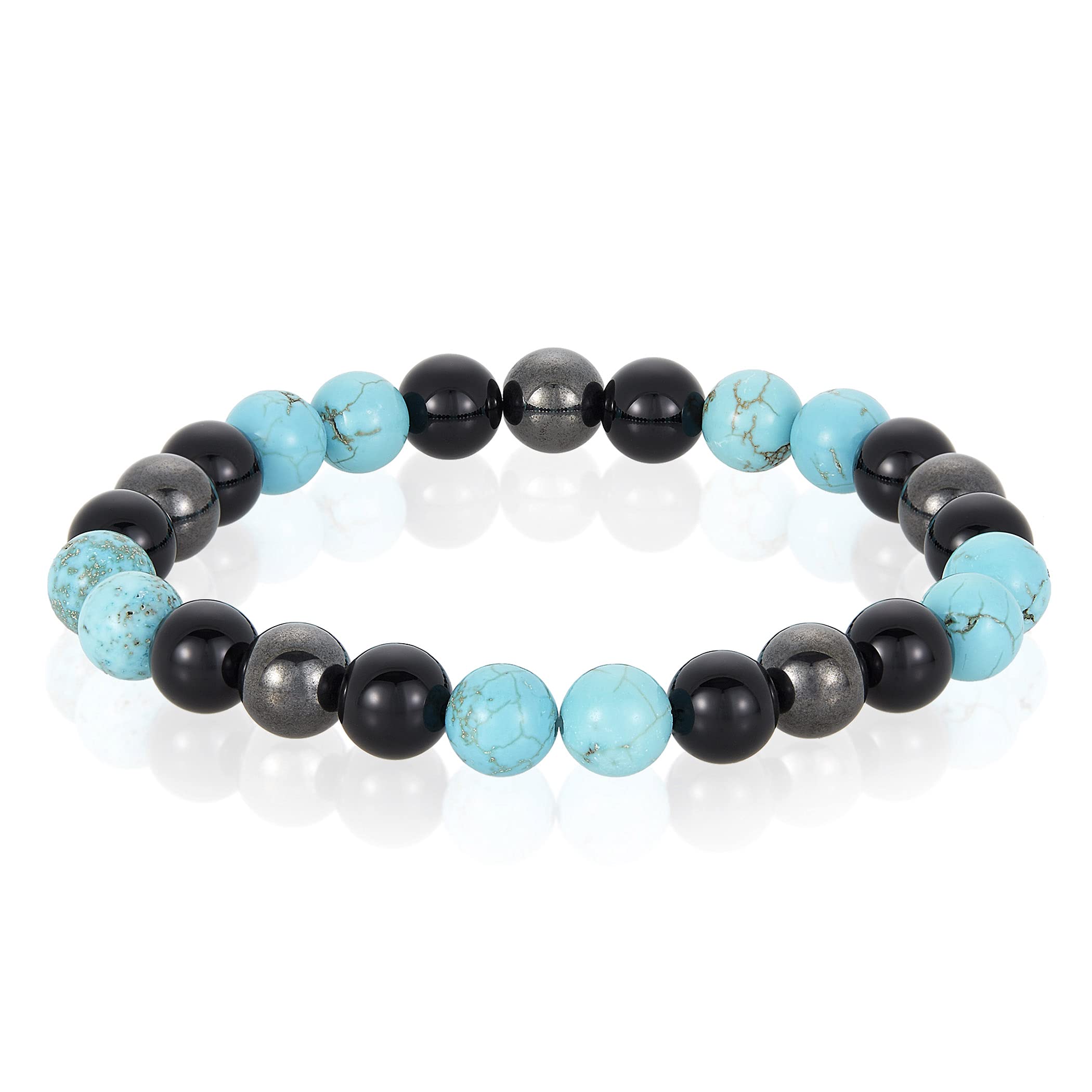 Foto 1 | Pulsera West Coast Jewelry, Ónix Turquesa Y Hematita Para Hombre - Venta Internacional.