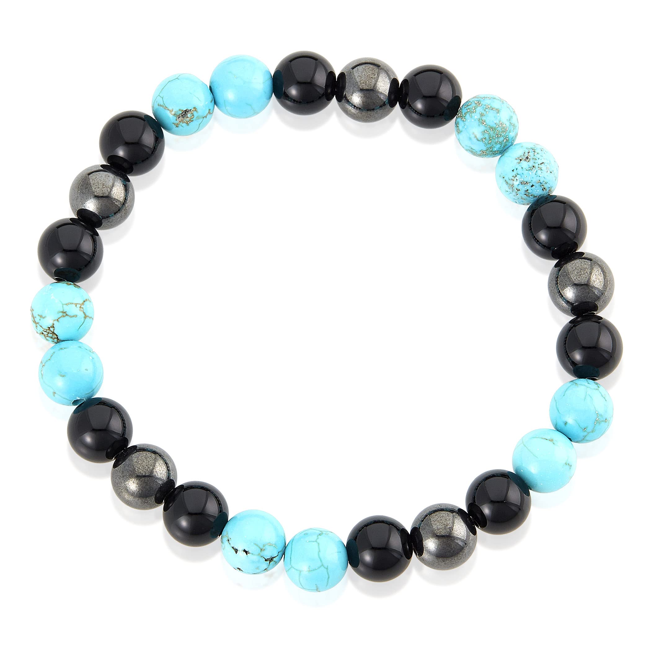 Foto 2 | Pulsera West Coast Jewelry, Ónix Turquesa Y Hematita Para Hombre - Venta Internacional.