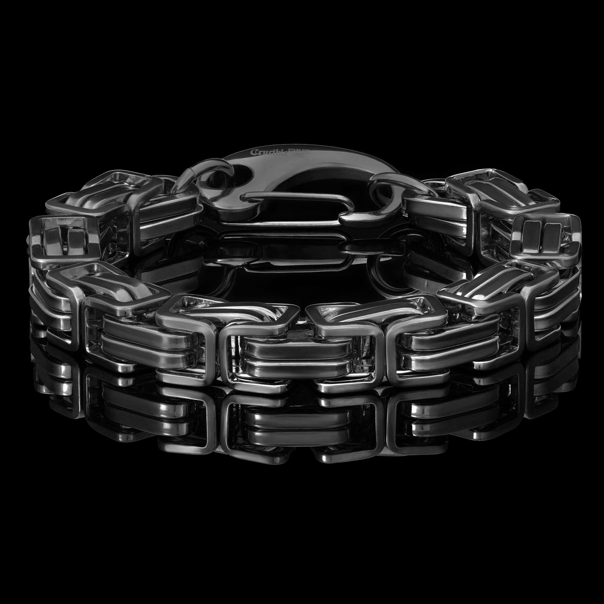 Foto 4 | Pulsera West Coast Jewelry Crucible De Acero Bizantino De 11 Mm - Venta Internacional.
