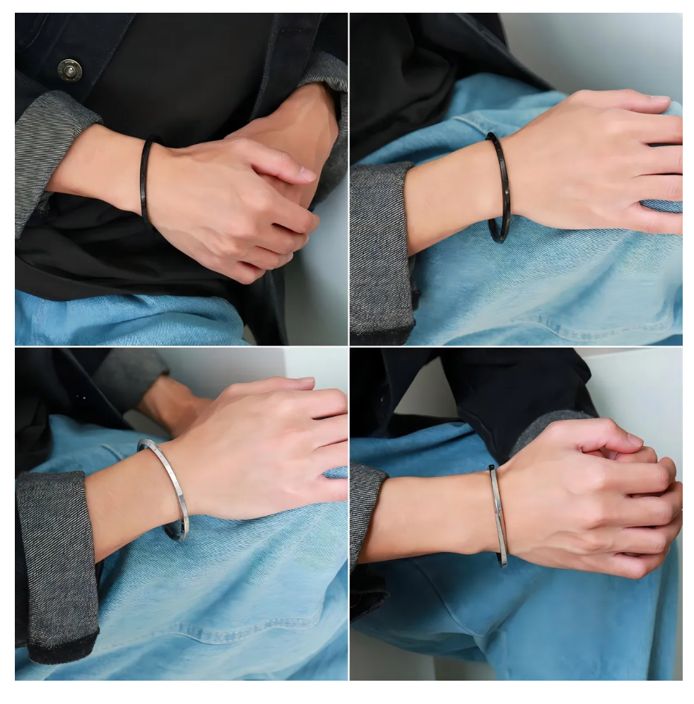 Foto 6 pulgar | Brazalete 24 Runas Vikingos Pulsera Hombre Acero Inoxidable